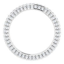 Load image into Gallery viewer, Platinum 3/4 CTW Diamond Eternity Band Size 4.5
