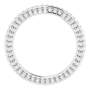 Platinum 3/4 CTW Diamond Eternity Band Size 4.5
