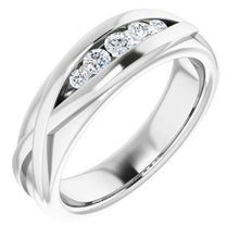 Load image into Gallery viewer, Platinum 1/3 CTW Diamond Men's Ring
