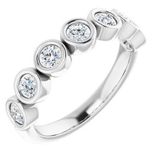 Load image into Gallery viewer, Platinum 3/4 CTW Diamond Anniversary Band
