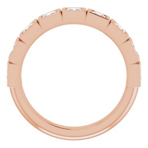 14K Rose 3/4 CTW Diamond Anniversary Band
