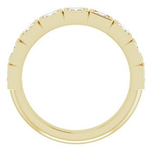 Charger l&#39;image dans la galerie, Bande d&#39;anniversaire en diamant jaune 14K 3/4 CTW
