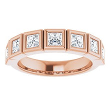 Load image into Gallery viewer, 14K Rose 1 1/8 CTW Diamond Anniversary Band
