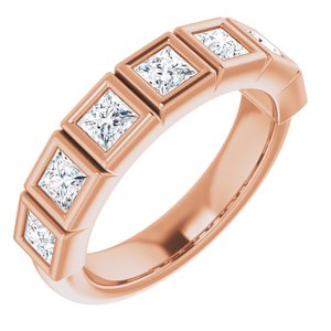 14K Rose 1 1/8 CTW Diamond Anniversary Band