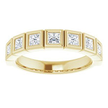 Charger l&#39;image dans la galerie, Bande d&#39;anniversaire en diamant jaune 14K 3/4 CTW
