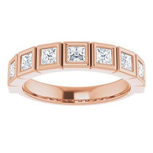 Charger l&#39;image dans la galerie, 14K Rose 3/4 CTW Diamond Anniversary Band

