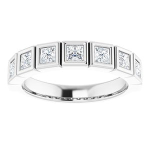 Bande d'anniversaire en diamant blanc 3/4 CTW 14K