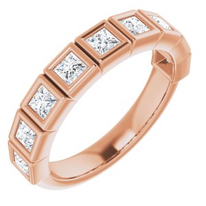 14K Rose 3/4 CTW Diamond Anniversary Band