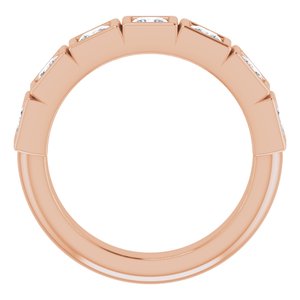 14K Rose 1 1/8 CTW Diamond Anniversary Band