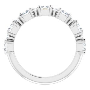 14K Blanc 1 1/3 CTW Diamond Anniversary Band