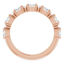 Load image into Gallery viewer, 14K Rose 1 1/3 CTW Diamond Anniversary Band
