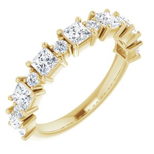 14K Yellow 1 1/3 CTW Diamond Anniversary Band
