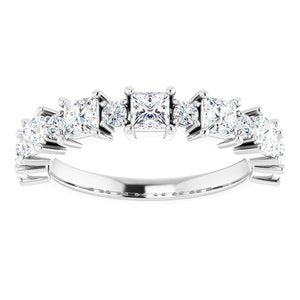 14K Blanc 1 1/3 CTW Diamond Anniversary Band