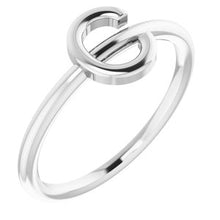 Charger l'image dans la galerie, Sterling Silver Initial C Ring
