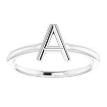 Load image into Gallery viewer, Sterling Silver Initial A Ring
