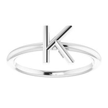 Charger l'image dans la galerie, Sterling Silver Initial K Ring
