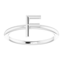 Load image into Gallery viewer, Sterling Silver Initial F Ring

