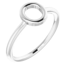 Load image into Gallery viewer, Sterling Silver Initial O Ring
