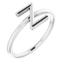 Load image into Gallery viewer, Sterling Silver Initial Z Ring
