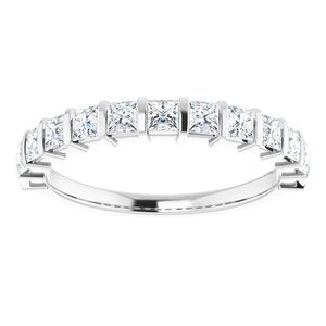 Platinum 9/10 CTW Diamond Anniversary Band