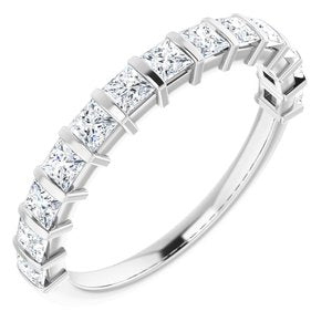 Platinum 9/10 CTW Diamond Anniversary Band