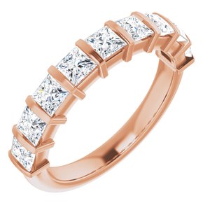 14K Rose 1 3/8 CTW Diamond Anniversary Band