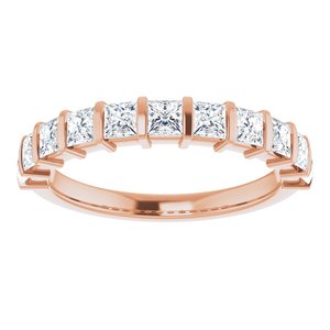 14K Rose 1 CTW Diamond Anniversary Band