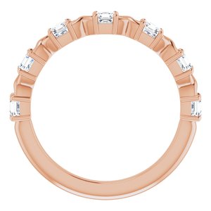 14K Rose 3/4 CTW Diamond Anniversary Band