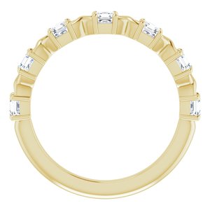 Bande d'anniversaire en diamant jaune 14K 3/4 CTW
