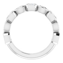 Charger l&#39;image dans la galerie, Bande d&#39;anniversaire en diamant 14K blanc 9/10 CTW
