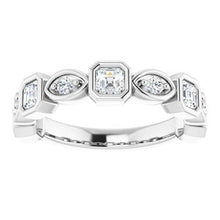 Charger l&#39;image dans la galerie, Bande d&#39;anniversaire en diamant 14K blanc 9/10 CTW
