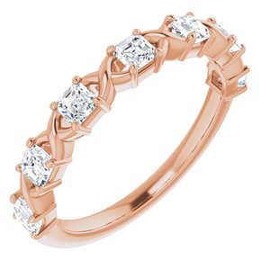 14K Rose 3/4 CTW Diamond Anniversary Band