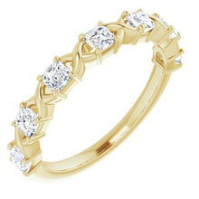 Charger l&#39;image dans la galerie, Bande d&#39;anniversaire en diamant jaune 14K 3/4 CTW
