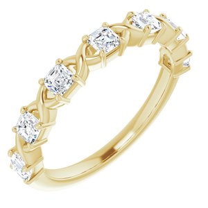 Bande d'anniversaire en diamant jaune 14K 3/4 CTW