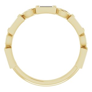 Bande d'anniversaire en diamant 14K jaune 5/8 CTW