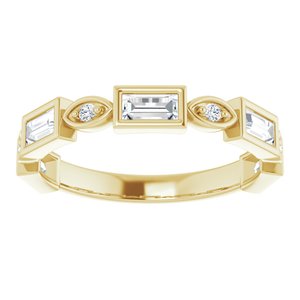 Bande d'anniversaire en diamant 14K jaune 5/8 CTW
