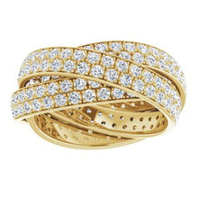 Charger l&#39;image dans la galerie, 3-Band Accented Rolling Eternity Band
