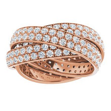 Charger l&#39;image dans la galerie, 3-Band Accented Rolling Eternity Band
