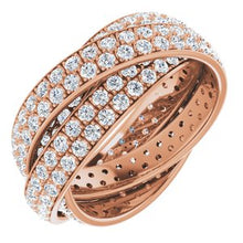 Charger l&#39;image dans la galerie, 14K Rose 3 1/3 CTW Diamond Eternity Band Taille 7
