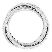 Load image into Gallery viewer, 14K White 3 1/3 CTW Diamond Eternity Band Size 7
