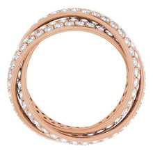 Charger l&#39;image dans la galerie, 14K Rose 3 1/3 CTW Diamond Eternity Band Taille 7
