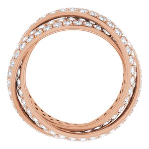 14K Rose 3 1/3 CTW Diamond Eternity Band Taille 7