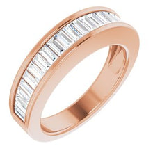 Charger l&#39;image dans la galerie, 14K Rose 1 CTW Diamond Baguette Anniversaire Band
