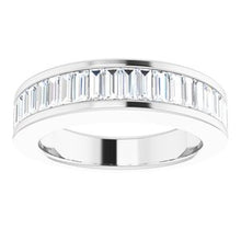 Load image into Gallery viewer, Platinum 1 CTW Diamond Baguette Anniversary Band Size 5
