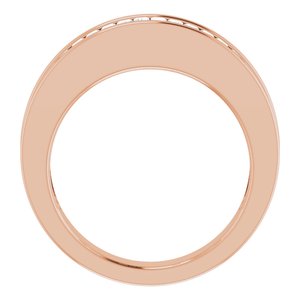 14K Rose 1 CTW Diamond Baguette Anniversaire Band