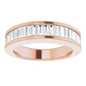 14K Rose 1 CTW Diamond Baguette Anniversaire Band