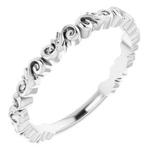 Load image into Gallery viewer, Sterling Silver Sculptural-Inspired Matching Band
