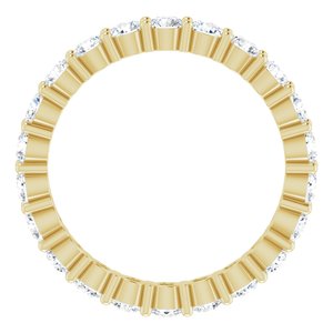 Bande d'éternité en diamant jaune 18K 2 CTW taille 6