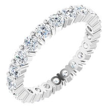 Load image into Gallery viewer, 18K White 2 1/4 CTW Diamond Eternity Band Size 5.5
