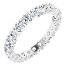 Load image into Gallery viewer, Platinum 2 CTW Diamond Eternity Band Size 8.5
